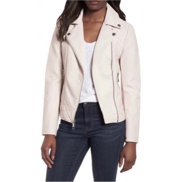 Guess Faux Leather Moto Jacket ~ Size Medium - Picture 1 of 8